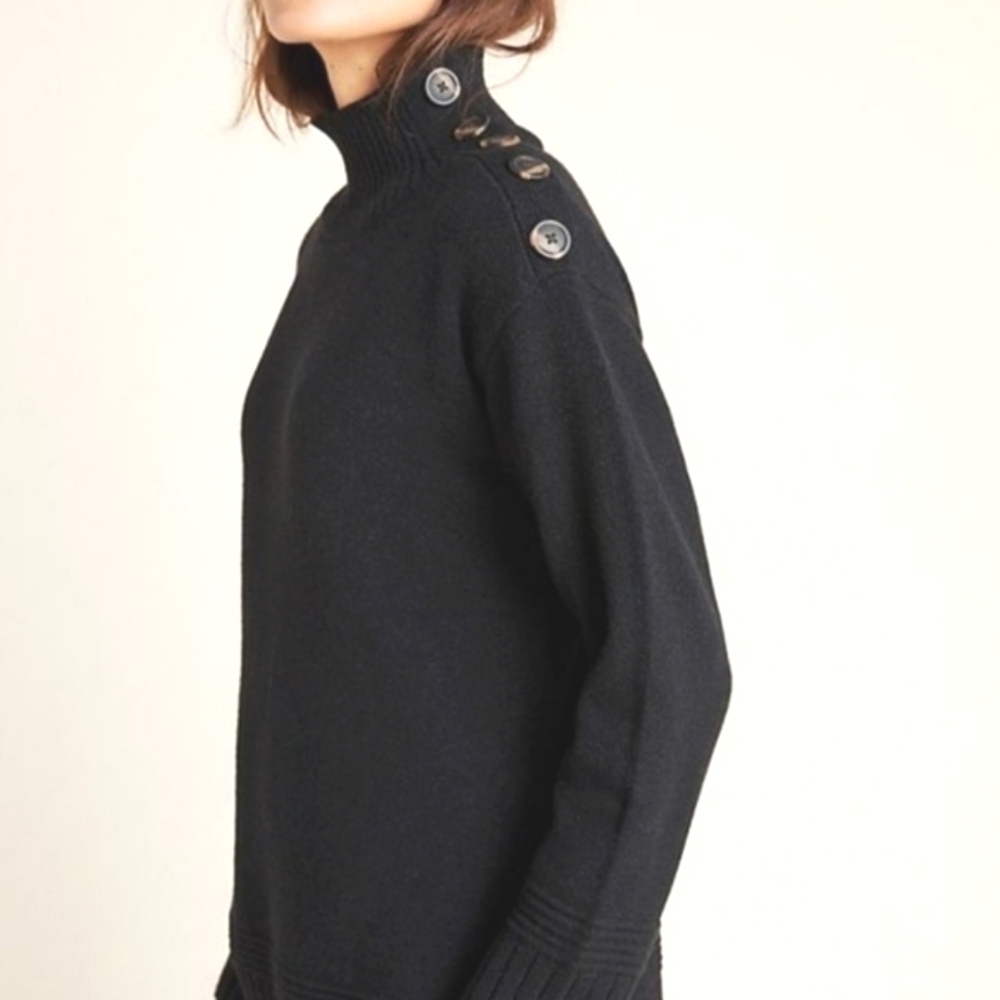 Anthropologie Tunic Sweater Margarita in black size small